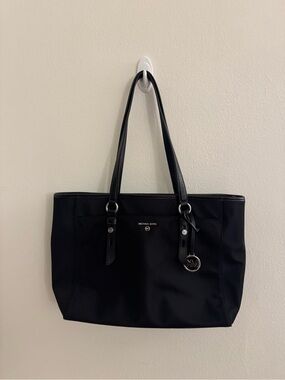 Michael Kors Black Tote with MK Logo Charm